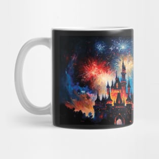 Enchanted Castle Night Sky Art Mug